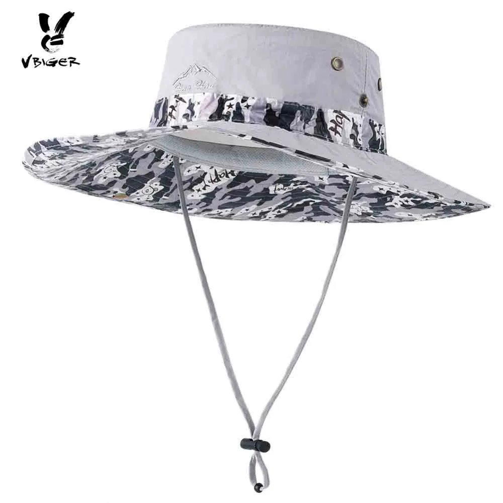 Vbiger Foldable Fishing Sunhat Bucket Hat Beach Sun Hat Adjustable