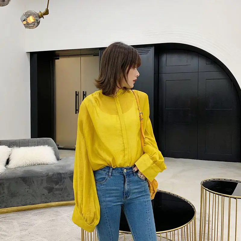 

SuperAen Fashion Shirt Female Solid Color Cotton Casual Blouses and Tops Women 2019 New Summer and Spring Women Clothing