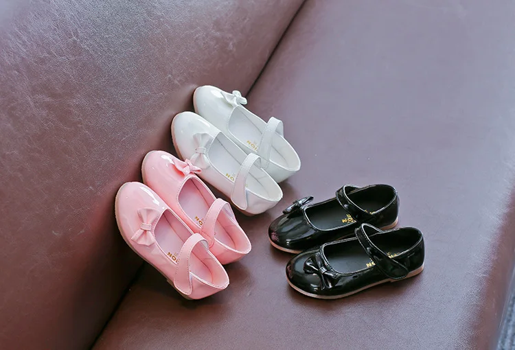 Mumoresip/белая кожаная обувь для девочек; детская элегантная кожаная обувь; мягкая удобная детская повседневная обувь на плоской подошве с бантом; обувь для девочек