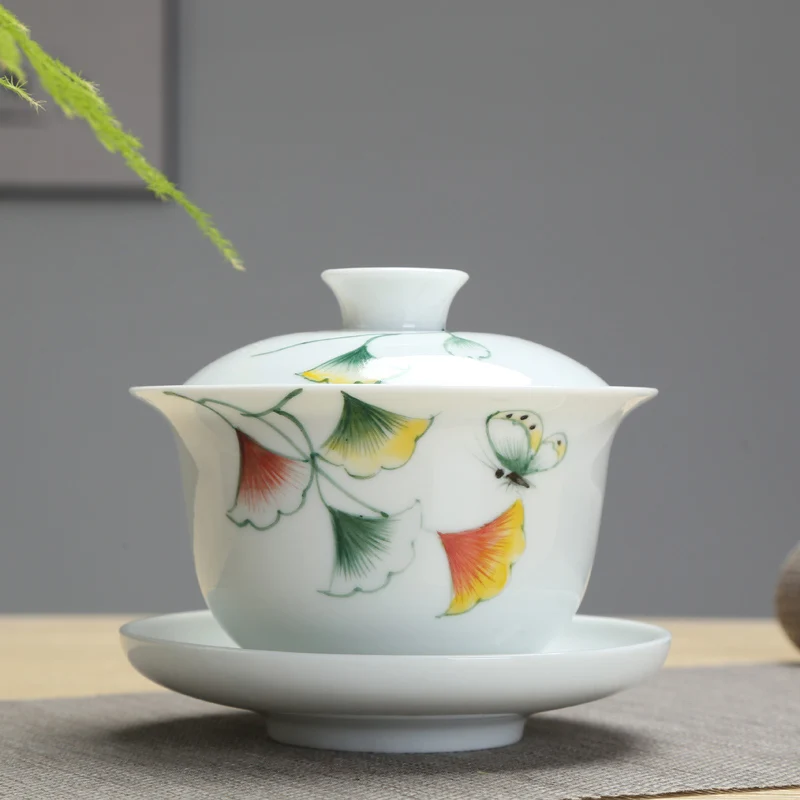 TANGPIN большая емкость керамическая супница gaiwan чашка ручная роспись ча чаша китайские чайные наборы кунг-фу 280 мл - Цвет: Style B