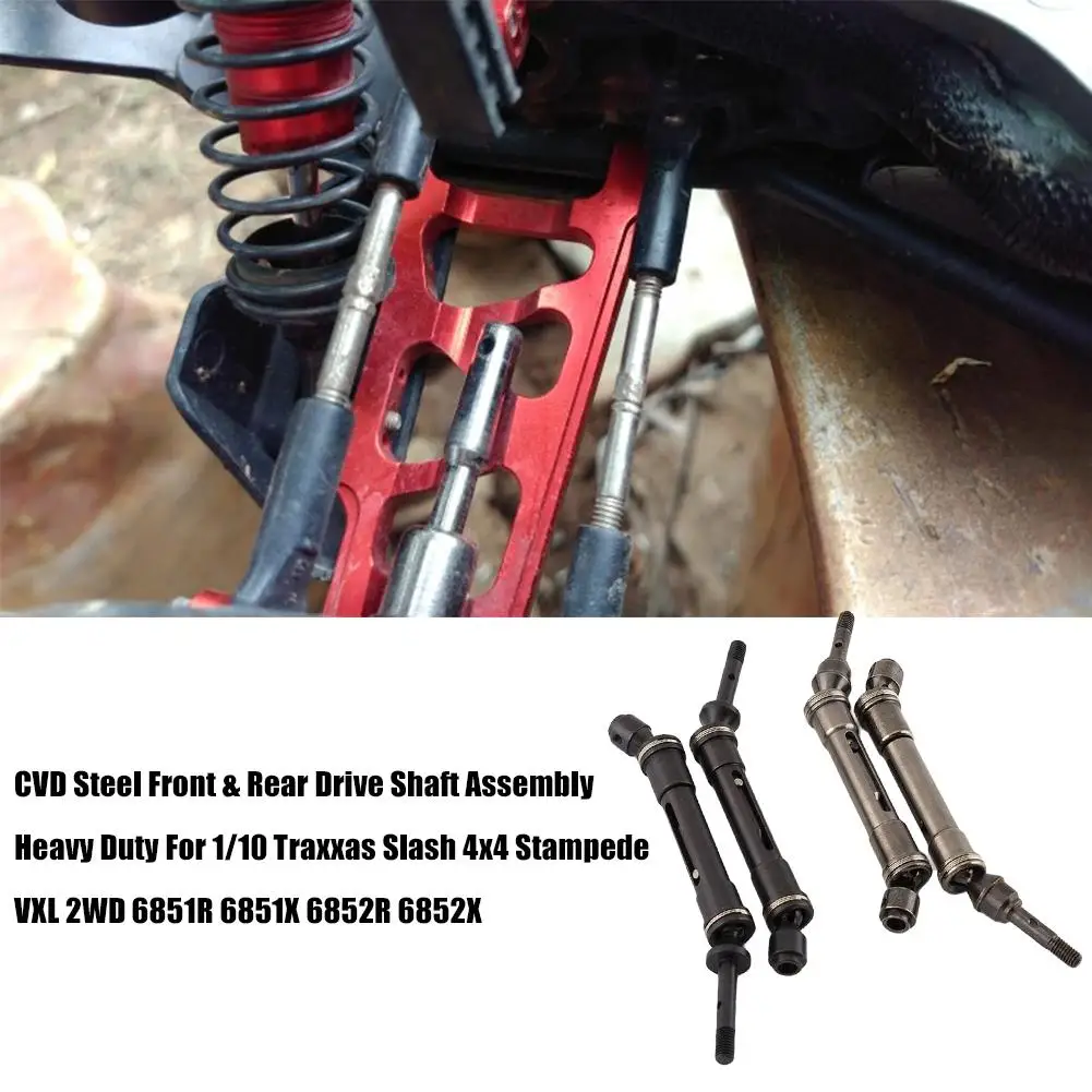 

CVD Steel Front & Rear Drive Shaft Assembly Heavy Duty For 1/10 Traxxas Slash 4x4 Stampede VXL 2WD 6851R 6851X 6852R 6852X