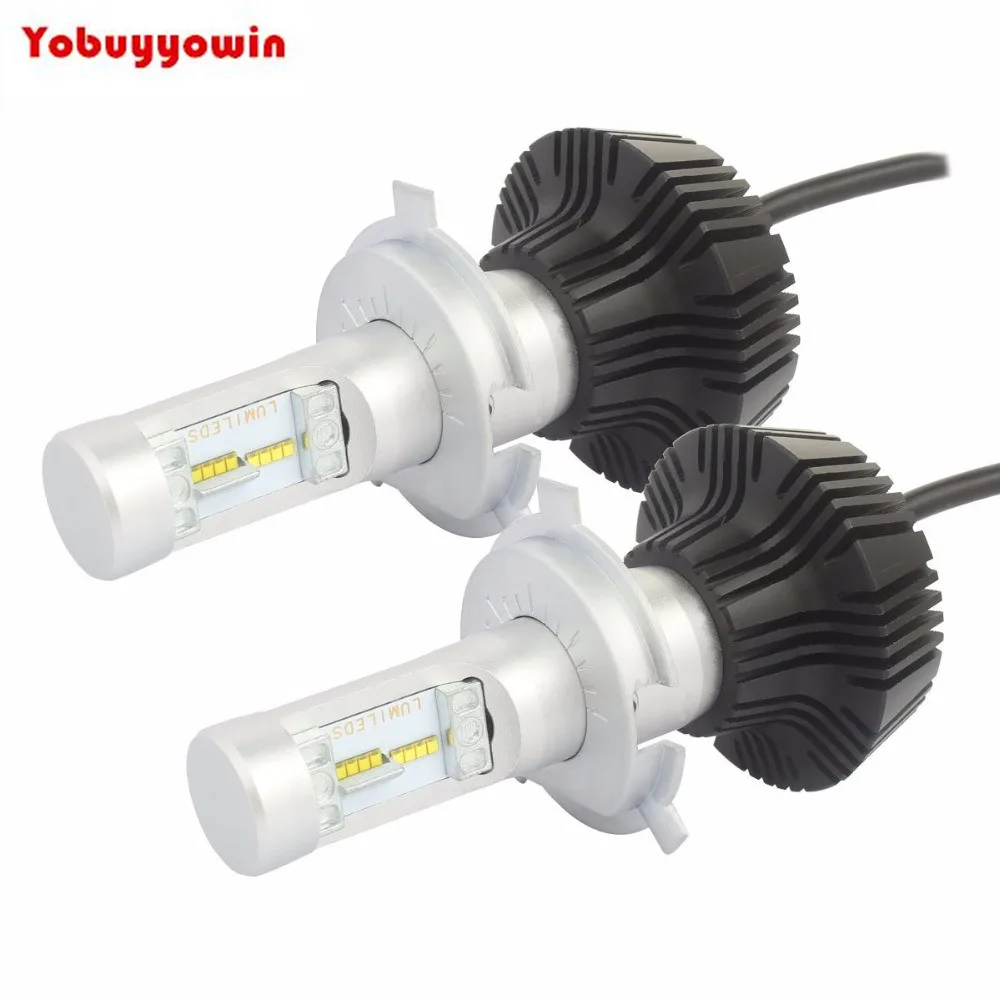 

Car Automobile H4/HB2 /9003 LED Headlight Conversion Kit 120W 9000Lm-PhilipLED Lumileds ZES Chip-6000K-Dual H /Lo Beam Bulbs