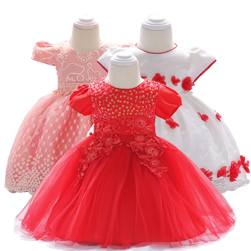 

Newborn Gown Baby Girl Dresses for Party and Wedding My First Birthday Outfit Toddler Princess Infant Christening Baptisms Gifts