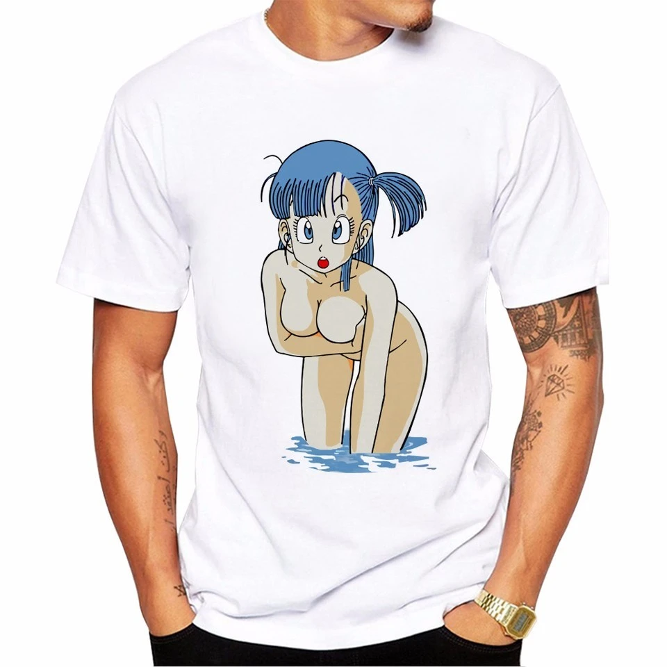 ドラゴンボールブルマ悟空プリント男性tシャツファッション夏かわいいアニメプリントtシャツ半袖ヒップスターティー Fashion Tees Men T Shirtfashion T Shirt Aliexpress
