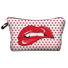 Jom Tokoy 3D Printing Makeup Bags With Multicolor Pattern Cute Cosmetics Pouchs For Travel Ladies Pouch Women Cosmetic Bag