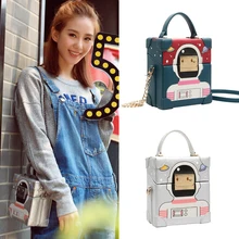 Small box bag women’s handbag shoulder bag cartoon print chain messenger bag