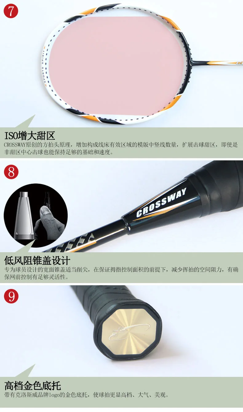 Crossway 2Pcs Best Doubles Match Badminton Rackets Carbon Smash Championships Shuttlecock Speedminton Racquets Equipment Kit Set 31