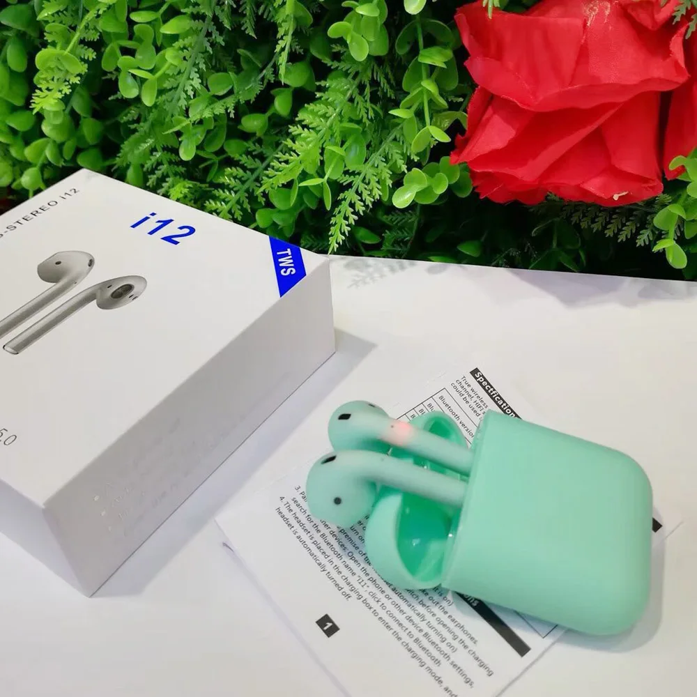 I12 TWS Bluetooth 5 0 наушники 1:1 беспроводные двойные звонки умные сенсорные для