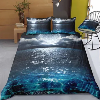 

Blue Sky Beach Wave Sea Duvet Cover Set Bed Bedspread Pillowcase Bedcover Twin Queen King Size Single Double Adults Bedding Sets