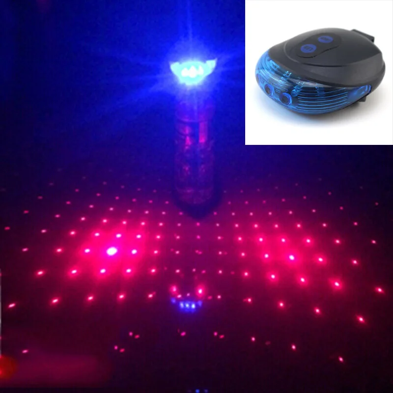 Perfect 1 Pcs Bicycle Light 5 Leds And 2 Lasers Mountain Road Bike Safety Night Lights Cycling Rear Tail Lamp Flashlight Taillight 0.22 6 Perfect 1 Pcs Bicycle Light 5 Leds And 2 Lasers Mountain Road Bike Safety Night Lights Cycling Rear Tail Lamp Flashlight Taillight 0.22 6