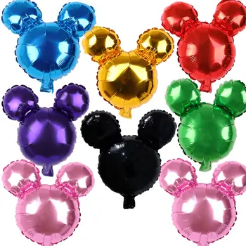 

7kinds Mickey Head shape Foil Balloons 10pcs/lot Birthday Party Decorations Kid's gifts Mickey Minnie Theme Party Supplies ball