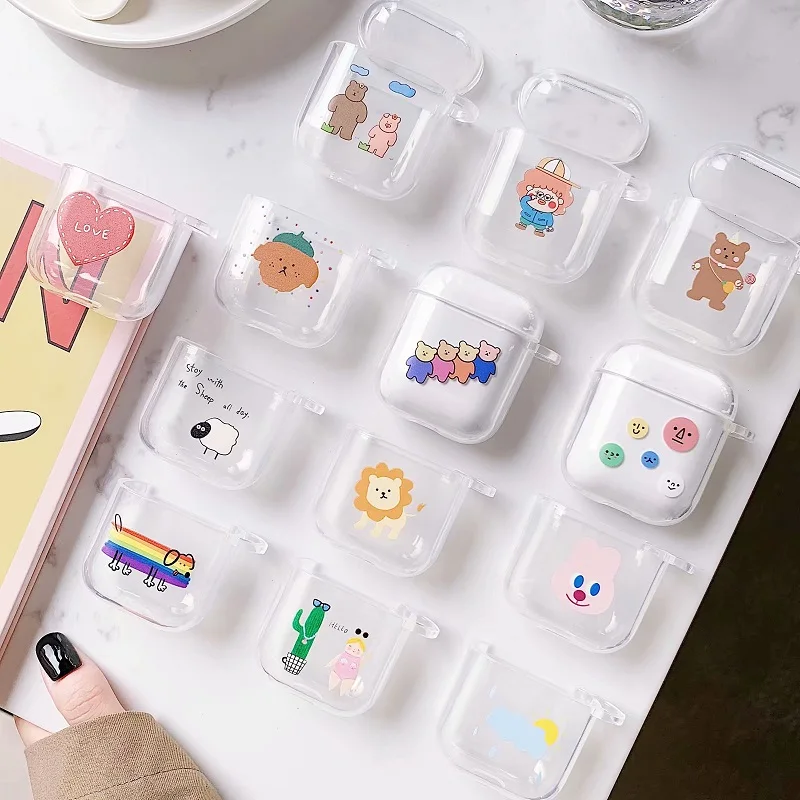 

Case for airpods Cute Earphone Case For AirPods Cover Cartoon Wireless Earphone Accessories for Apple Airpods Silicone Case Bag