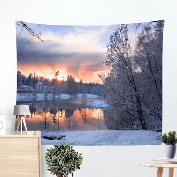 

Hot Fashion Beautiful Moon Feather Hill Cat Wall Hanging Tapestry Animal Polyester Home Decoration Decor Tapiz Wall Tapestry