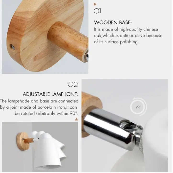 Деревянная настенная лампа E27 85 285 в 6 цветов|lamp floor lamp|lamp alternativelamp multi |