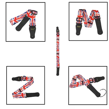 

New IRIN Guitar Strap Adjustable Polyester Belt PU Leather Ends for Acoustic Folk Classic Electric Guitar Bass with National f