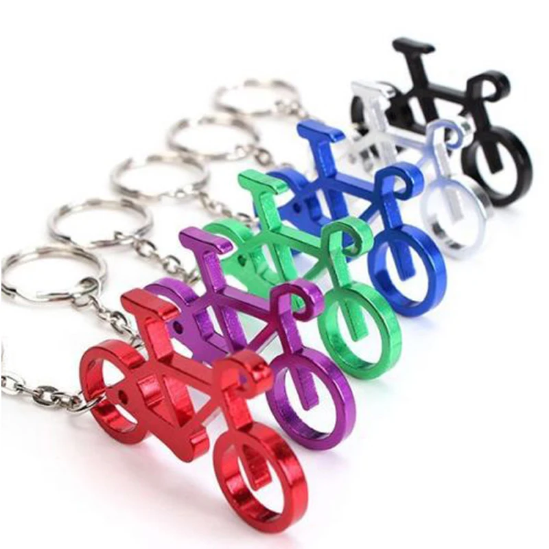

New Bicycle Bike Keychain Keyring Key Rings Bottle Wine Beer Opener Bar Tool Multi colors