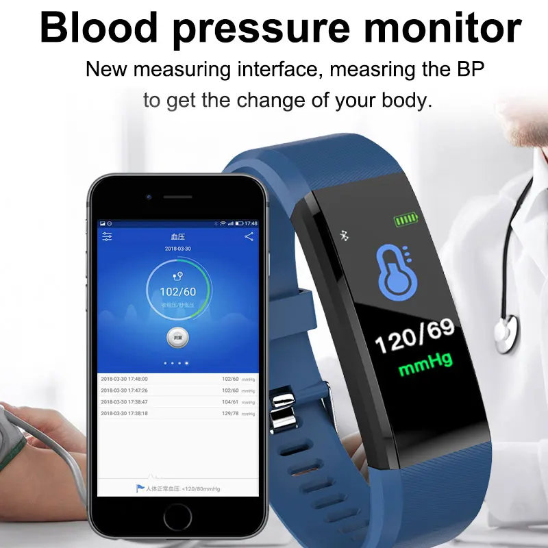  Smart Bracelet Wrist watches Heart Rate Monitor Blood Pressure men women digital Wristband Sport Watch For IOS Android Phone