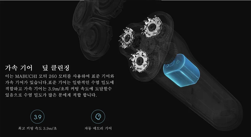 Xiaomi Mijia электробритва 360 градусов поплавок для бритья Водонепроницаемая Мужская головка 3 сухая влажная бритва моющаяся основная-суб двойное лезвие