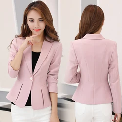 2019 new Korean version of the self-cultivation long-sleeved temperament casual wild female small suit jacket 2019 new Korean version of the self-cultivation long-sleeved temperament casual wild female small suit jacket