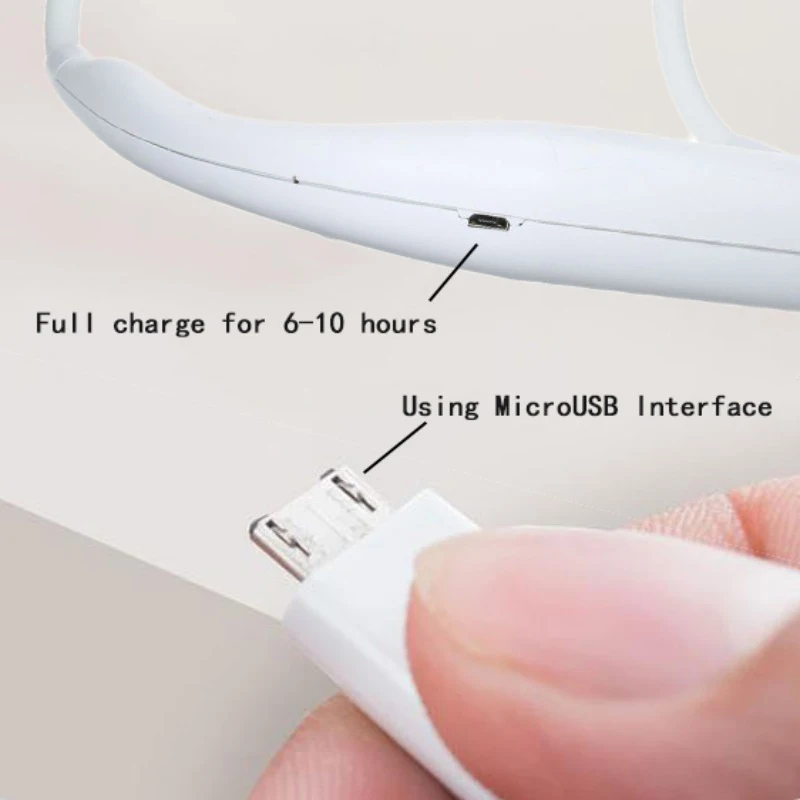New-USB-Rechargeable-Wearable-Portable-Hand-Free-Neckband-Fan-Personal-Mini-Neck-Double-Fans-3-Speed