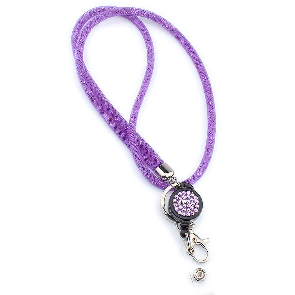

Mesh Lanyard Office Necklace Strap Keychain Badges For Cellphones Crystal Mobile Phone Hanging Rope Universal Holder Camera