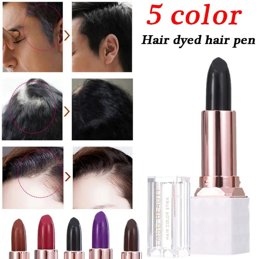 

New Temporary Cosmetic Cover Your Grey White Hair Touch Up Hair Color Lipstick 8.10