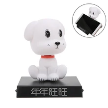 Кивая щенком, кукла, Автомобильные украшения, держатель для телефона, милая качающаяся голова, собака с клейкой лентой, украшение приборной панели, автомобильный стиль