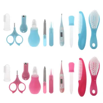 

10Pcs multifunction baby kit Safety Baby Health Care Set Kids Grooming Kit Comb Thermometer Hairbrush Newborn Care Tool