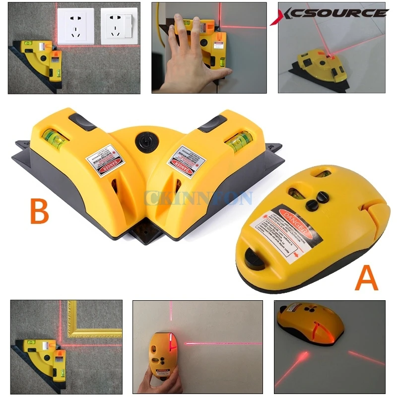 

DHL 50PCS Vertical Horizontal Laser Line Projection Square Level Right Angle 90 degree (B style)