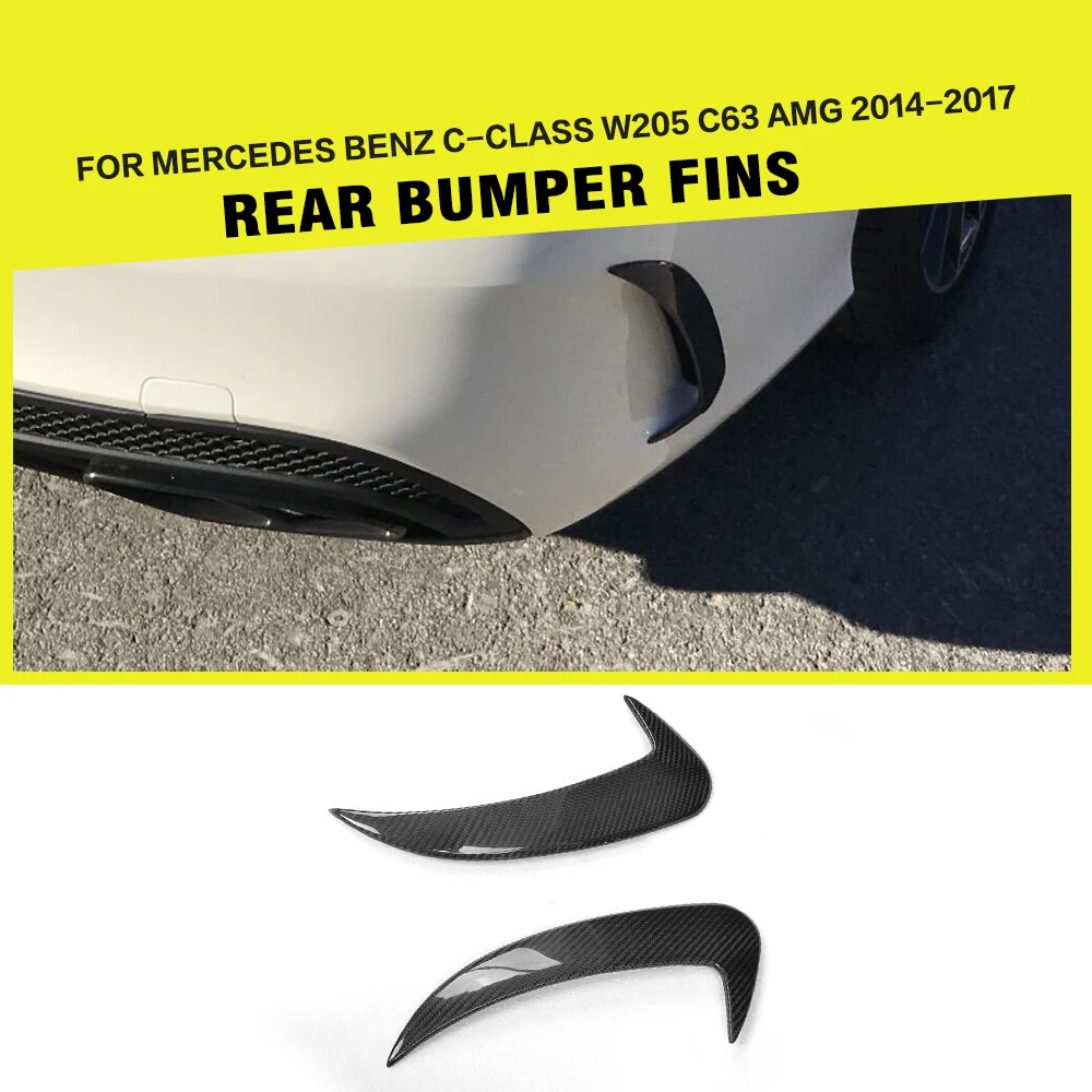 

Carbon Fiber Racing Rear Bumper Side Vent Splitters Flaps for Mercedes Benz C-Class W205 Sport C63 C43 AMG Sedan 2014 - 2017