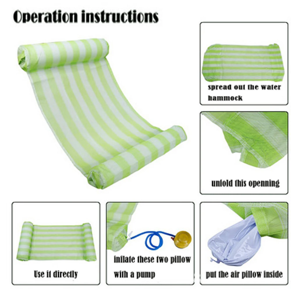 YUYU new arrival inflatable lounge chair pool float swimming pool swim ring hammock 8 color inflatable lounge bed for swimming