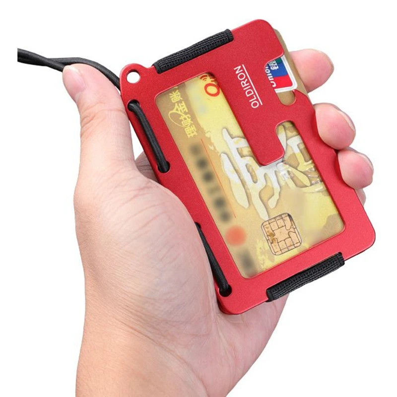 

Brand Aluminum Slim ID Bank Card Holder RFID Card Wallet Credit Card Case Minimalist Men Wallets Mini Travel Wallet Organizer
