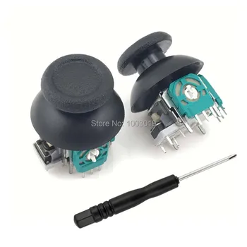 

2 Pcs 3D Analog Axis 3D Joystick Module Potentiometer With 2x Black Thumbsticks For Playstation 4 PS4 Controller Repair