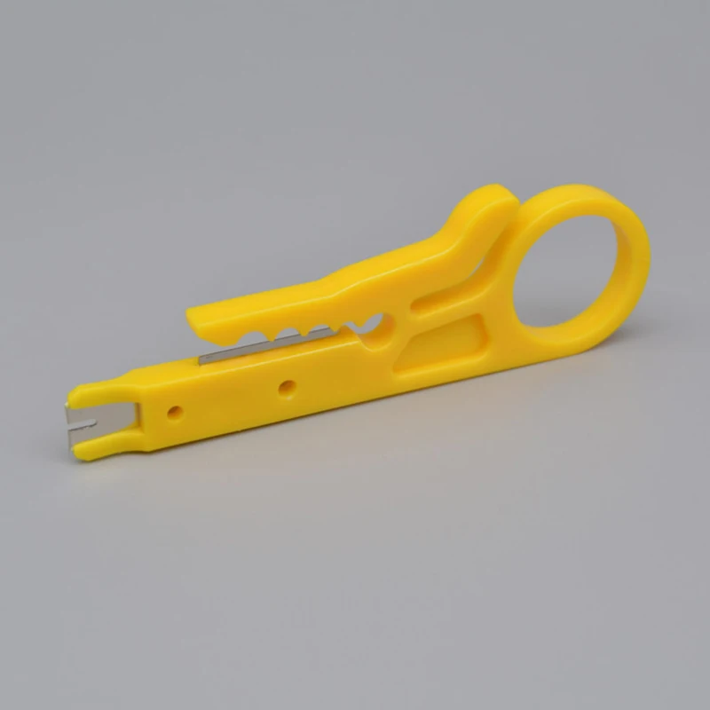 KALAIDUN  Stripping Clamp Crimping Pliers Portable Simple Utility Wire Stripper Telephone Line Network Cable CutterYellow Knife8