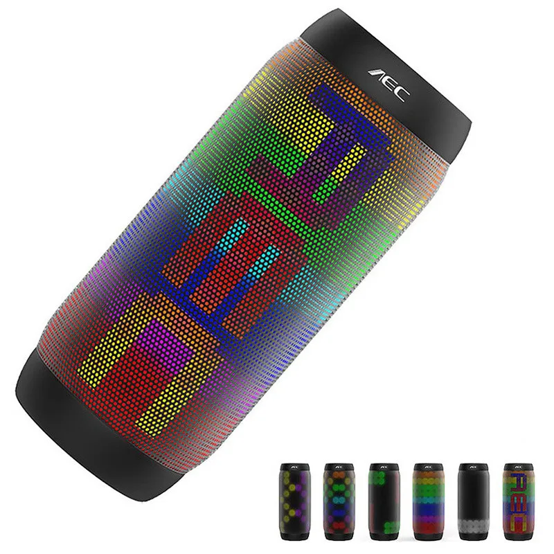 BQ-615 PRO Wireless Bluetooth Mini Speaker Colorful LED Lights Flash Sports Loudspeaker Super Bass Stereo NFC FM Radio Sound Box