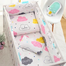 Промо-акция! 9 шт полный комплект детской кроватки набор детского постельного белья персонаж, детская мебель, хлопок постельное белье, 4 бампера/простыня/подушка/одеяло