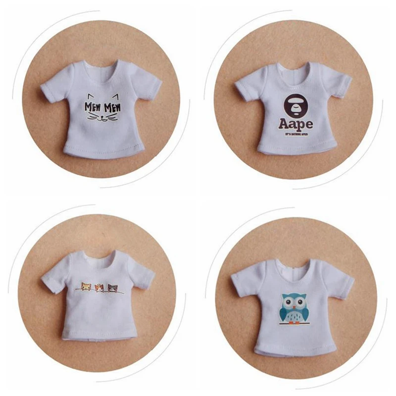 

1PCS Blyth Doll T-Shirt/ jeans Clothes Suitable for Barbi Shirt for Momoko,Azone 1/6 Doll Clothing Accessories Girl Toy 9 Style