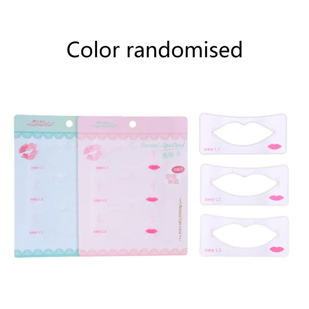 

LAMEILA Reusable Painted Lips Card Lip Stencil Lip Drawing Guide Shaping Grooming Template Card Makeup Tools