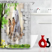

Cartoon Giraffe Curtain Shower Curtain Digital Printing Waterproof Fabric Home product Bathroom curtain