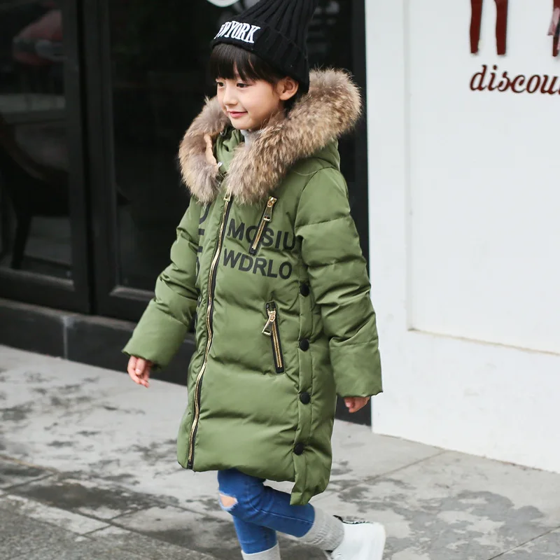 new 2016 high quality girl long jacket top fur hooded letter down coat for girls kids winter jackets and coats children clothing цена new 2016 high quality girl long jacket top fur hooded letter down coat for girls kids winter jackets and coats children clothing цены онлайн