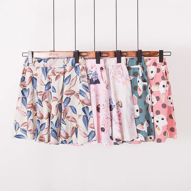 

Spring Summer Sleep Bottoms for Women Print Casual Lounge Nightwear Woman Sleep Pajama Shorts with High Elastic Waist Beachwear