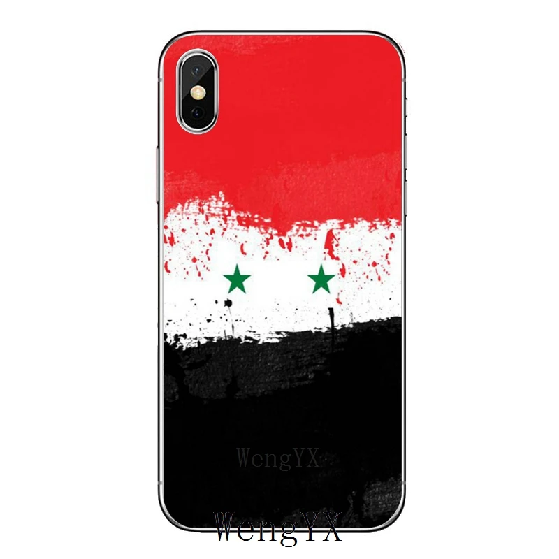 Тонкий, из ТПУ, мягкий чехол-накладка для телефона для Apple iPhone X XR XS Max 8 7 6s 6 plus SE 5S 5c 5 4S 4 - Цвет: syrian-flag-A-08