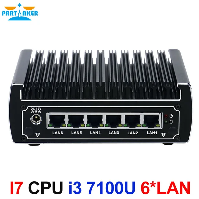 Cheap Partaker 6*Intel 82583V Lan Fanless Intel Kaby Lake Core i3 7100u dual core 2.4GHz Mini PC Linux Firewall Router DHCP VPN Server Cheap Partaker 6*Intel 82583V Lan Fanless Intel Kaby Lake Core i3 7100u dual core 2.4GHz Mini PC Linux Firewall Router DHCP VPN Server