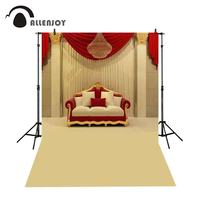 

Allenjoy luxury backdrop for photography royal sofa wedding party indoor background photo studio photo booth photocall shoot