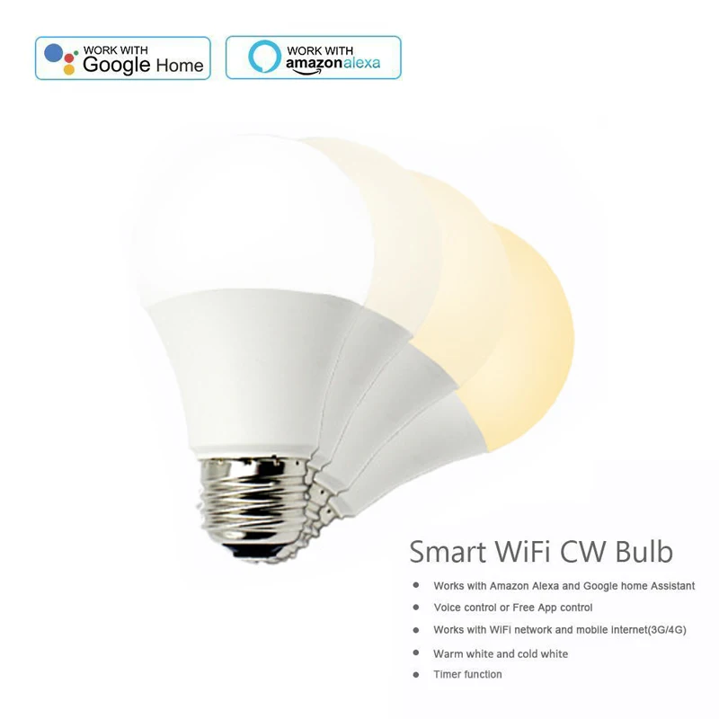 

11W WiFi Smart Bulb Voice Remote Control Warm & Cold Light for Smart Home