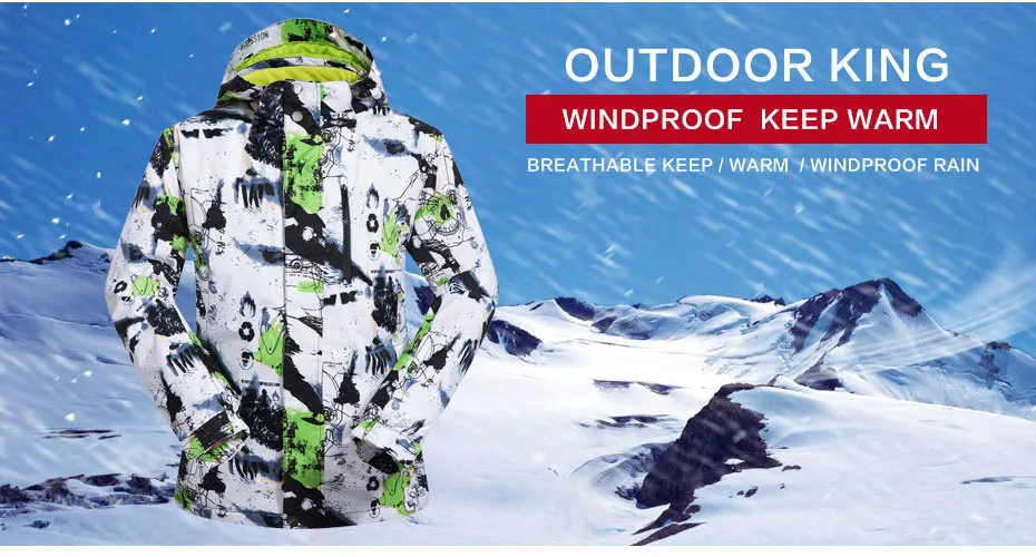 Дикий Зимний лыжный костюм для мужчин, уличная водонепроницаемая ветрозащитная куртка для сноуборда, штаны, комплект одежды для альпинизма, лыжного спорта