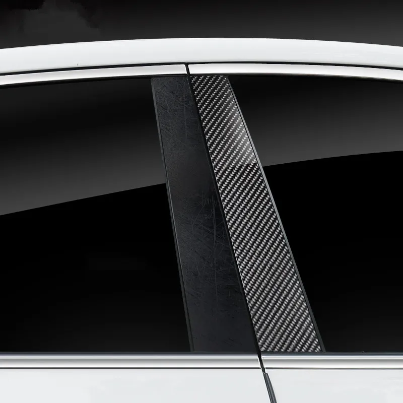 TPIC-Exterior-car-Window-BC-pillars-Decoration-Stickers-Carbon-Fiber-Trim-Covers-For-Mercedes-GLA-GLC (2)