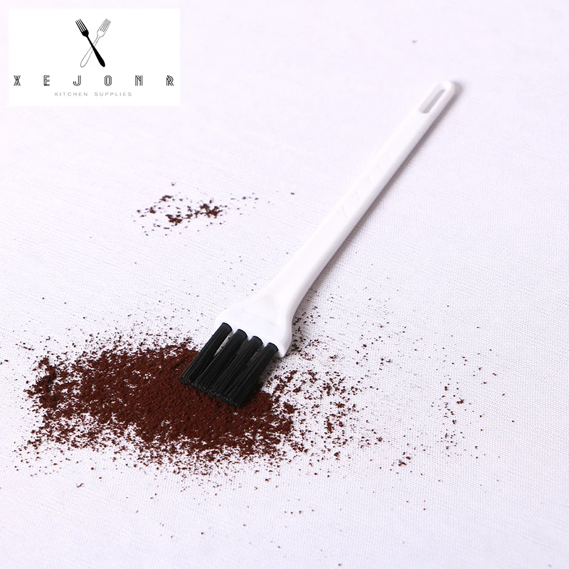 XEJONR القهوة طاحونة فرش البلاستيك مقبض آلة تنظيف فرش 13 سنتيمتر الأبيض Coffeeware إسبرسو طاحونة مصغرة فرش 1 قطعة