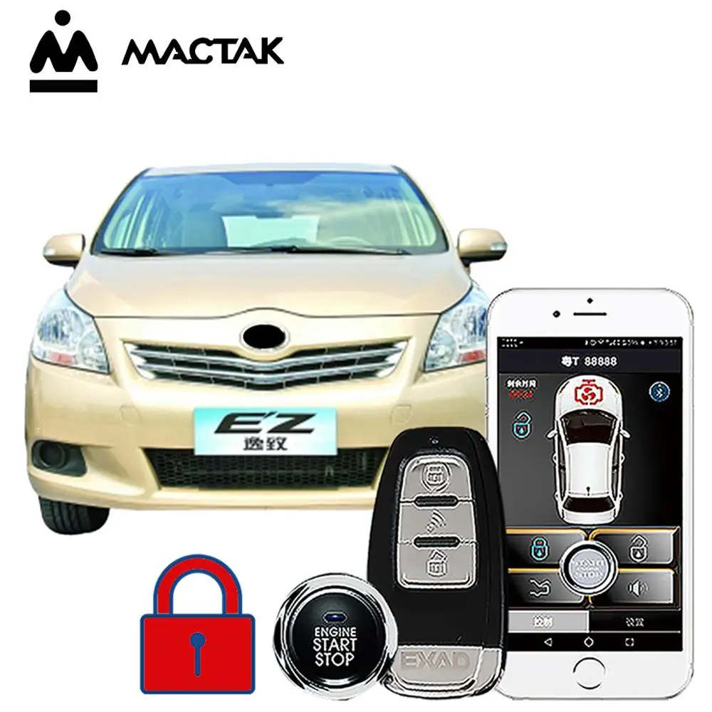 

MACTAK EZ car accessories Keyless Entry Comfort System PKE Phone APP Remote Start Car Engine Car Alarm Push 963