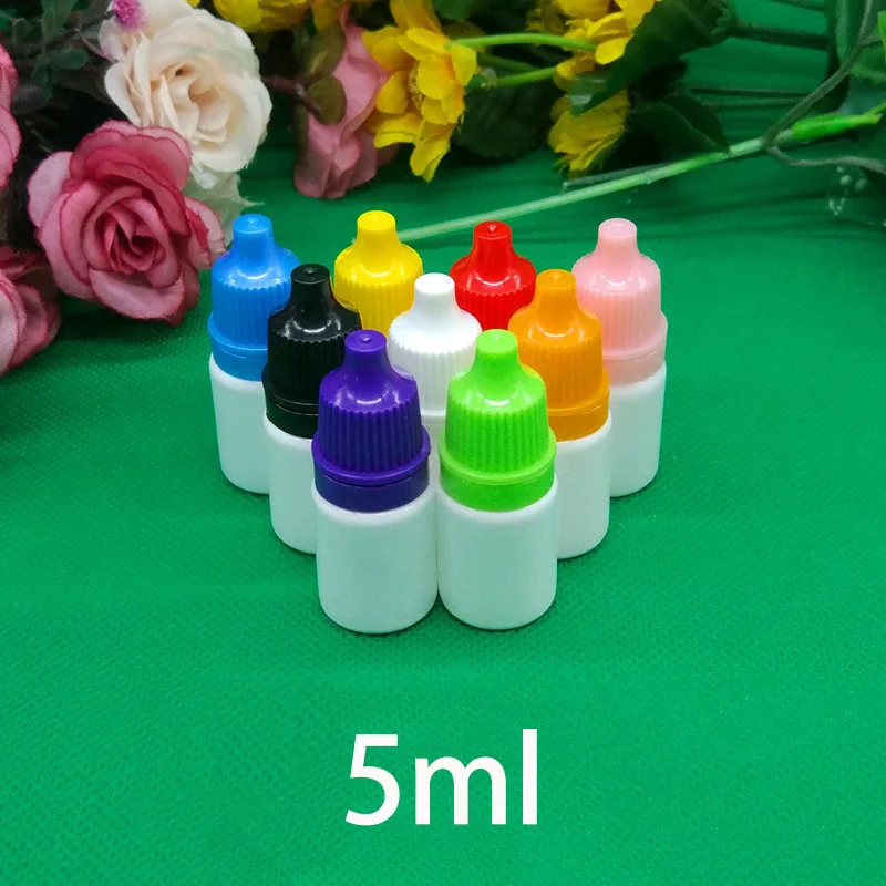 Empty 5ml White Plastic Eye Drop Bottle Refillable Ophthalmic Liquid